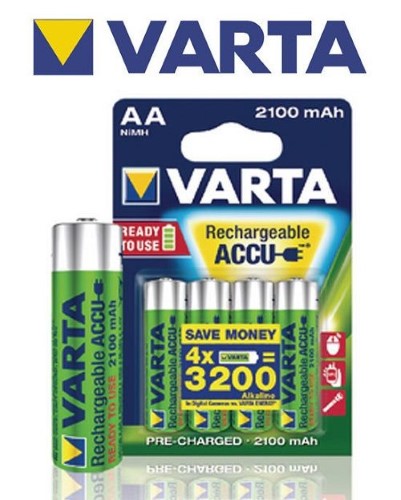 VARTA RECHARGEABLE NI-MH 2100MAH AA 4PK