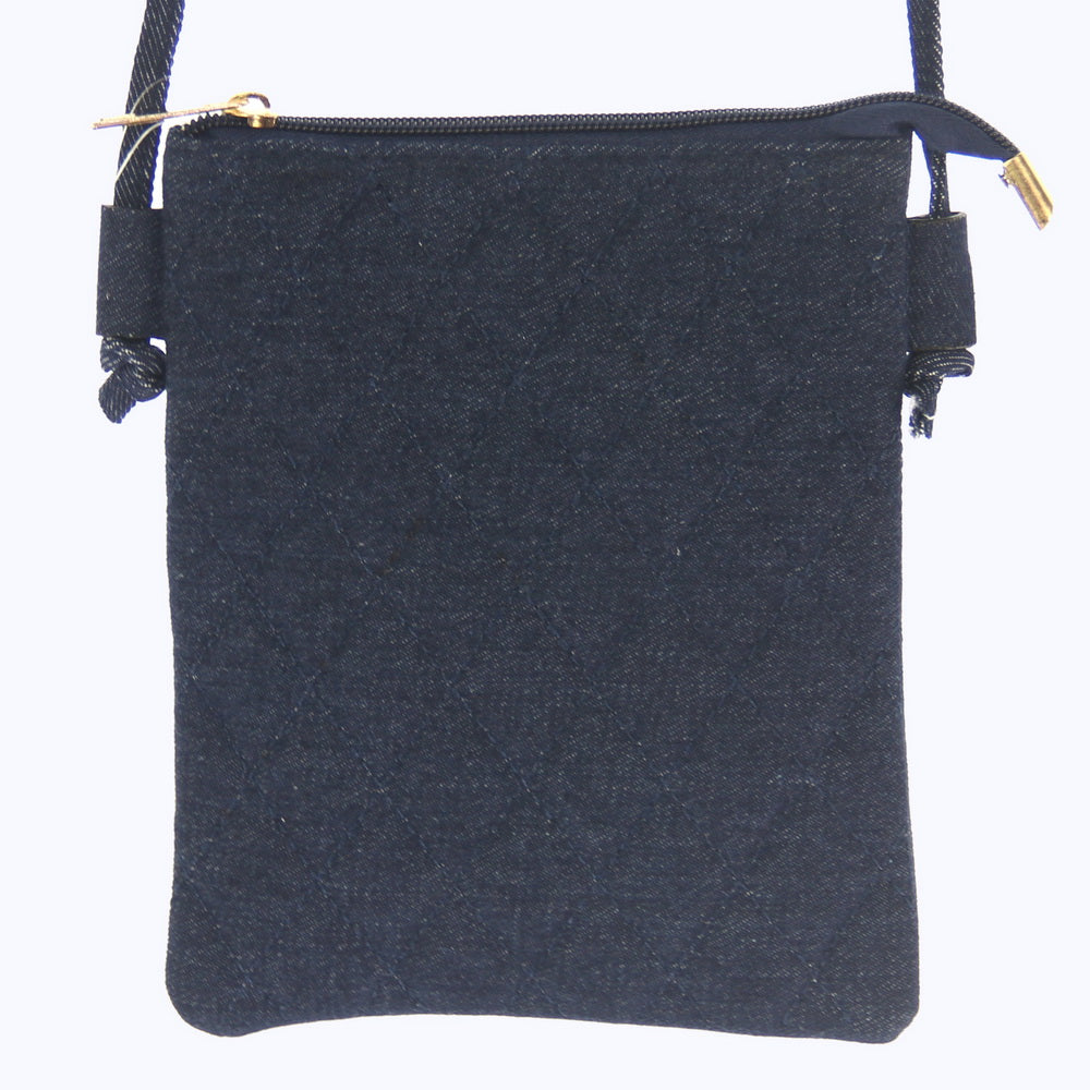 Handbag - Jeans Material Phone Bag - NAVY - Set of 2