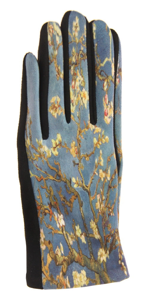 Stylish floral print gloves set of 2, perfect for winter warmth and chic outfit enhancement.