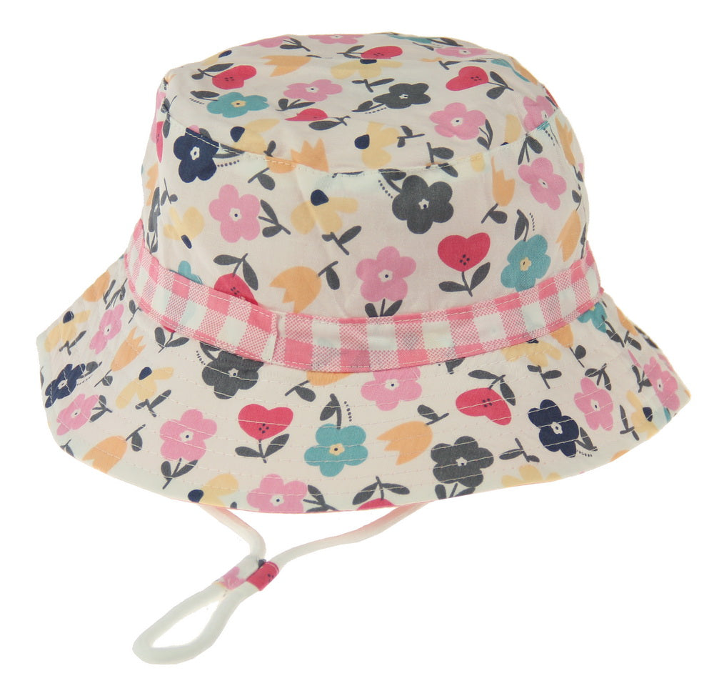 Childrens Hat - Floral Kids Bucket Hat 54cm - 54CM - Set of 2