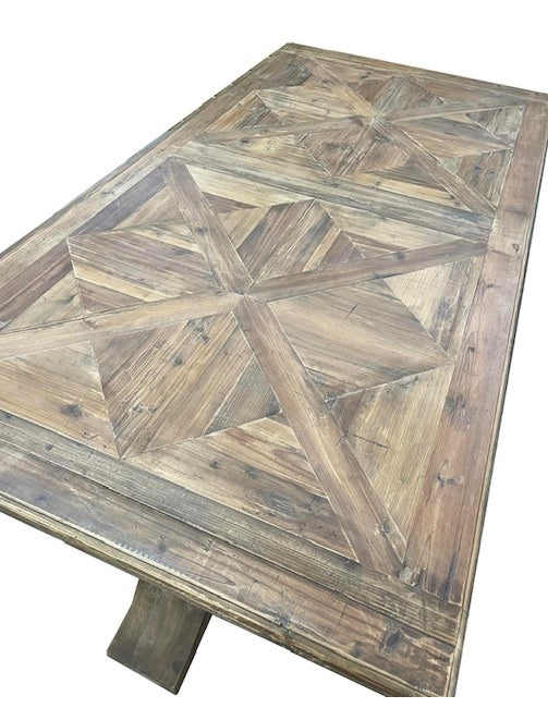 Dining Table Parquet Top - Old Pine