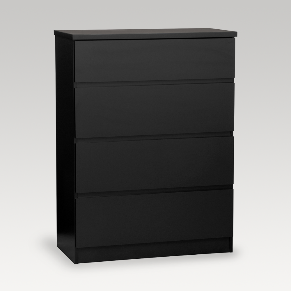 Tallboy 4 Drawer - Basix (Black)