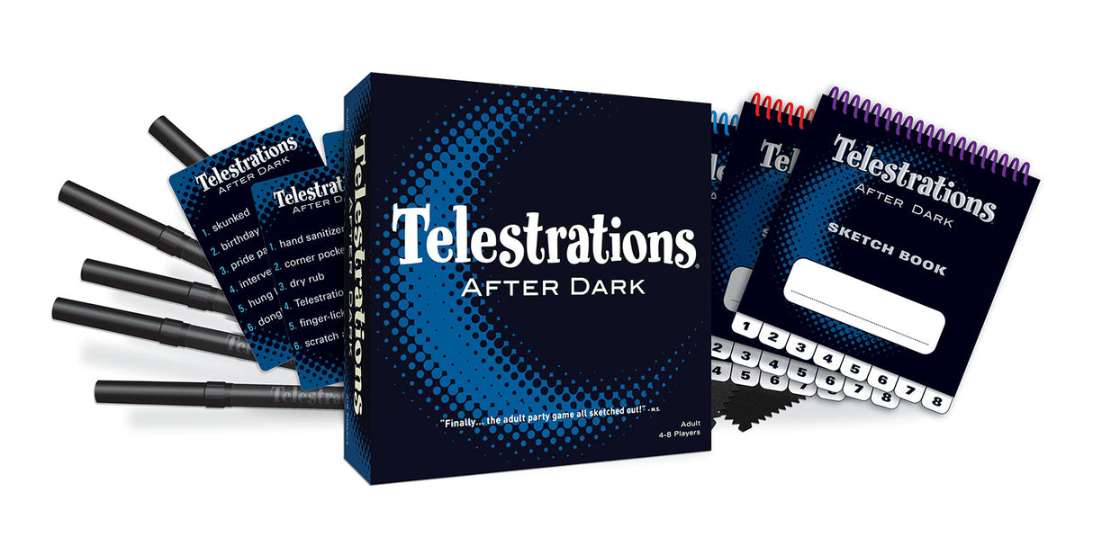 Telestrations After Dark 8 Player Board Game