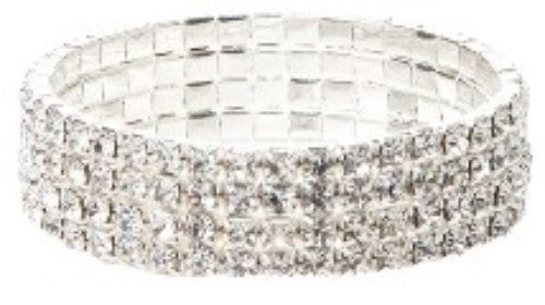 Corsage Diamante Bracelet - x 4 Strand (Clear)