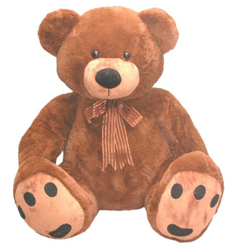 Large brown Roly Bear soft toy, 85cm, crafted from ultra-soft materials for hugging and snuggling, ideal for all ages.