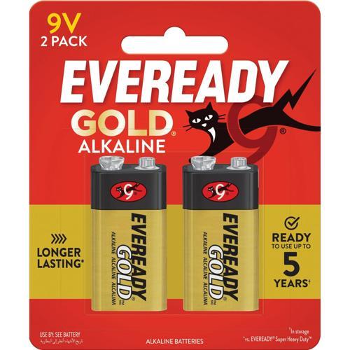 Eveready Gold Batteries 9V, 2 Pack