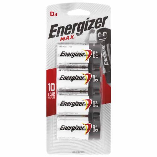Energizer Max Battery D 4 Pack