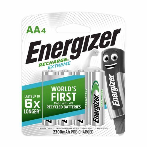 Energizer Recharge Rechargeable Battery AA, 4 Pack