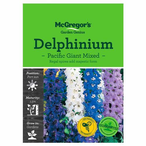 Delphinium Pacific Giants Mix Seeds - McGregor's