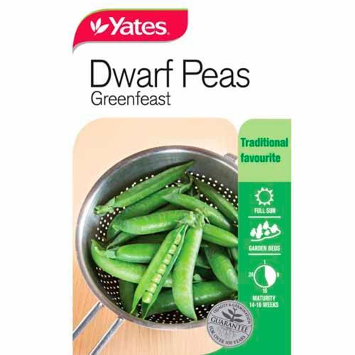 Peas Greenfeast Dwarf Variety Seeds - Yates