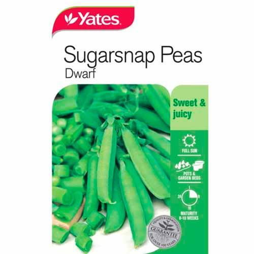 Peas Sugersnap Dwarf Variety 200 Seeds - Yates