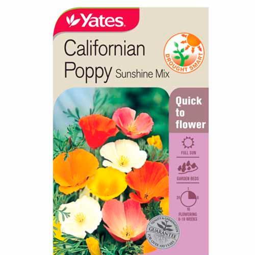 Poppy Californian Sunshine Mix Seeds - Yates