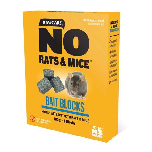 NO Rats & Mice Rodent Bait Blocks 160g - Kiwicare