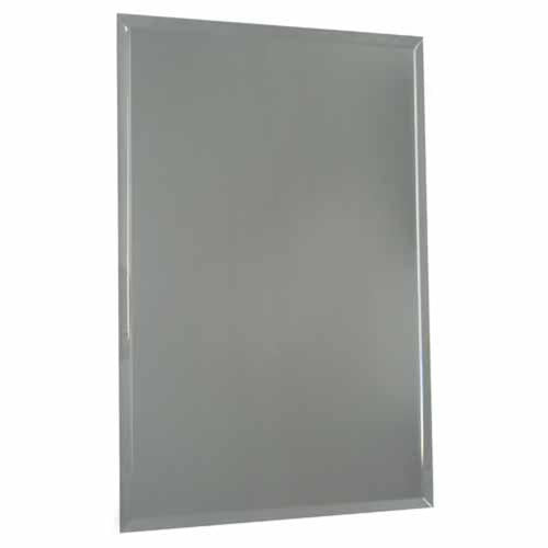 Bevelled Edge Frameless Mirror 450 x 300mm Silver - Trendy Mirrors