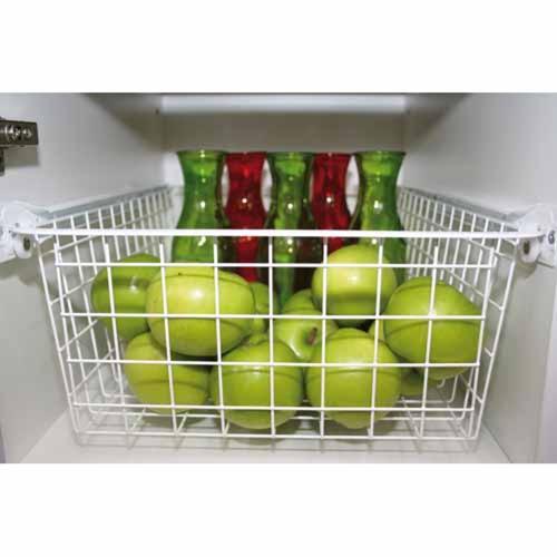 Hafele Home Pull-Out Wire Basket H:150mm, W:346mm, D:500mm. White