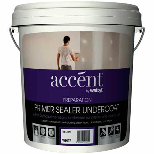 Water Based Primer Undercoat 10L White - Accent