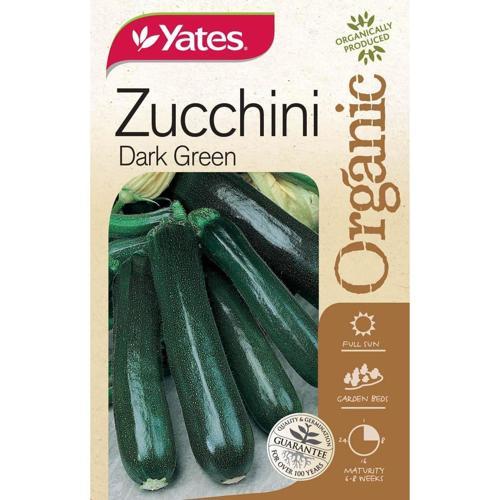 Organic Zucchini Dark Green Seeds - Yates