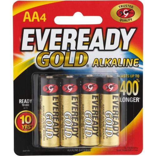 Eveready Gold Batteries AA, 4 Pack