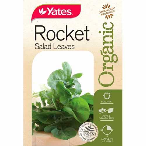 Organic Rocket Salad Leaf Seeds Packet - Yates