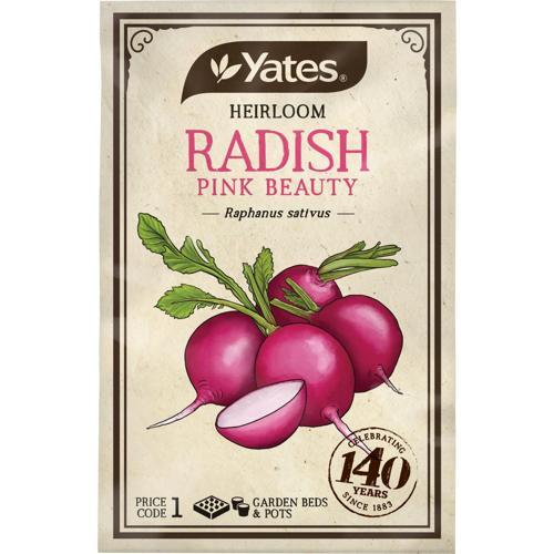Yates Heirloom Seeds Radish Pink Beauty