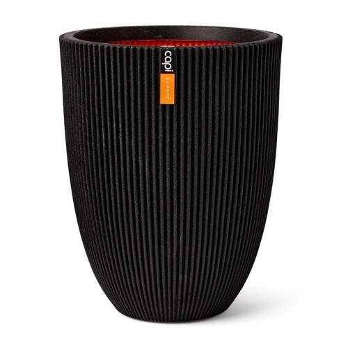 Capi Lightweight Groove Elegant Pot Black L