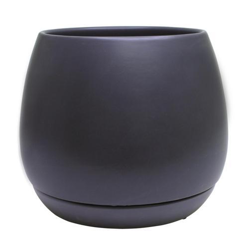 Bloom Indoor Addie Pot And Saucer 13cm Black