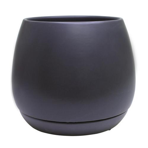 Bloom Indoor Addie Pot And Saucer 18cm Black