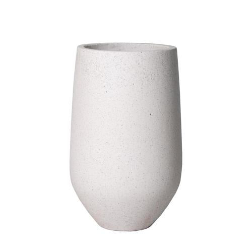 STONELEIGH & ROBERSON Round Terrazzo Vase Pot L White