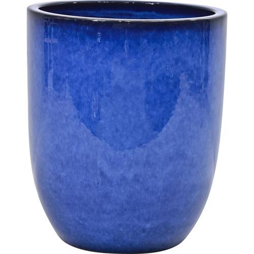 Gardeners Edge Glazed Corsica Ceramic Pot Large Royal Blue
