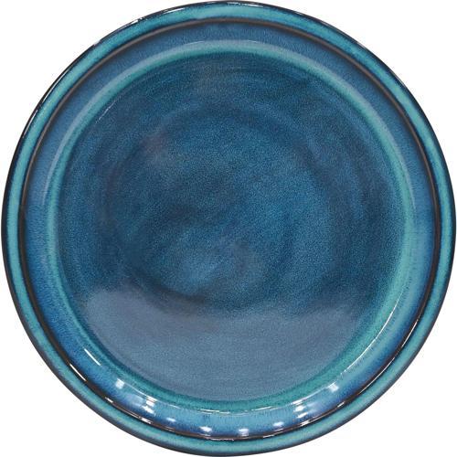 Gardeners Edge Glazed Round Saucer 26cm Firework Green