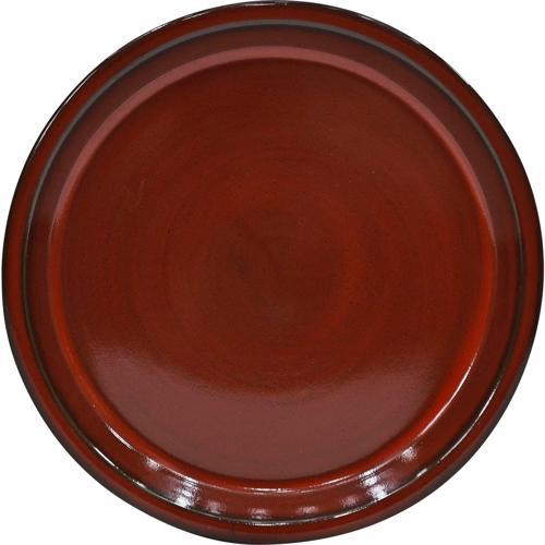 Gardeners Edge Glazed Round Saucer 36cm Firework Red