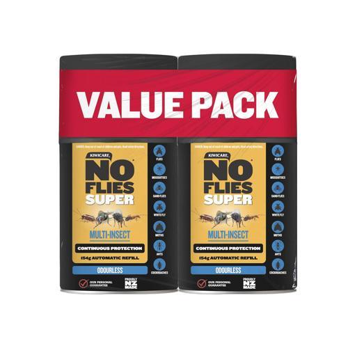 Kiwicare NO Flies Super Automatic Odourless Refill 2x154g