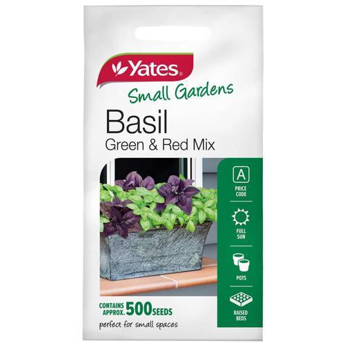 Yates Seeds Basil Green & Red Mix