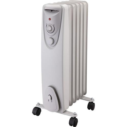 Nouveau 6 Fin Oil Free Column Heater 1kW White
