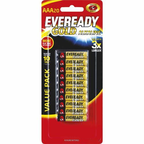 Eveready Gold Batteries AAA, 20 Pack