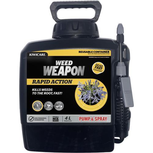 Weed Weapon Rapid Action Weedkiller Pump & Spray 4L White - Kiwicare