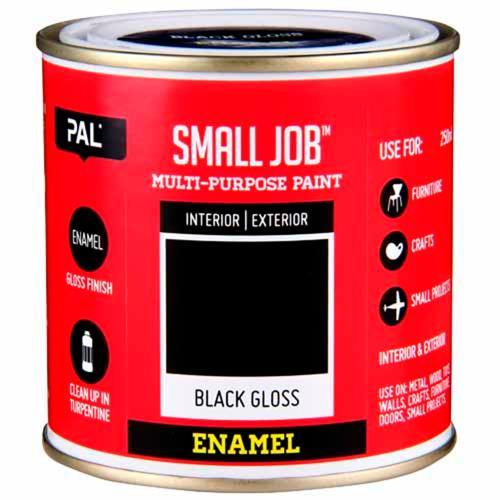 PAL Small Job Paint 250ml Enamel Gloss Black