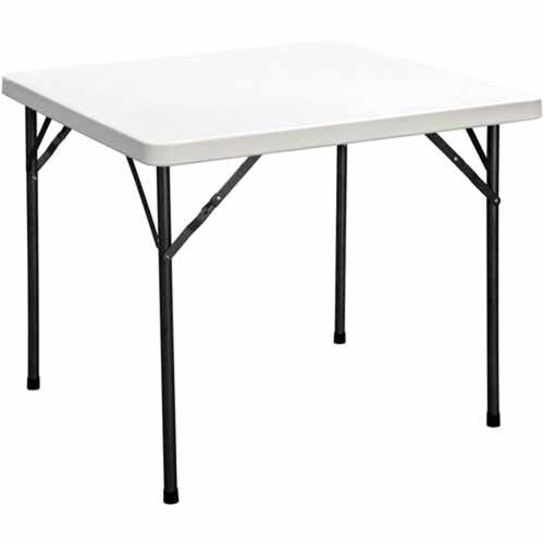 Folding Table W: 880mm, D: 880mm, H: 740mm White - Number 8