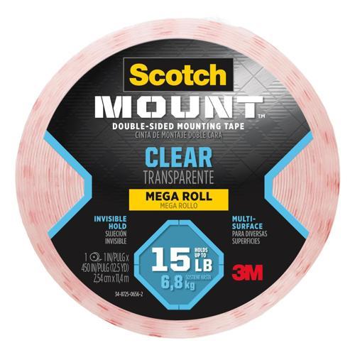 Scotch Clear Double Sided Mounting Tape 25mm x 11.4m Clear