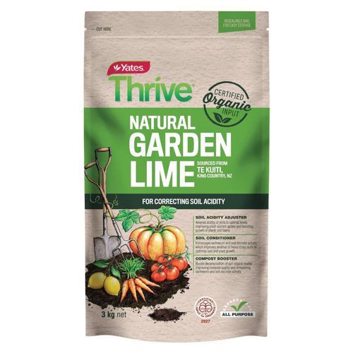Yates Thrive Natural Organic Garden Lime Fertiliser 3Kg
