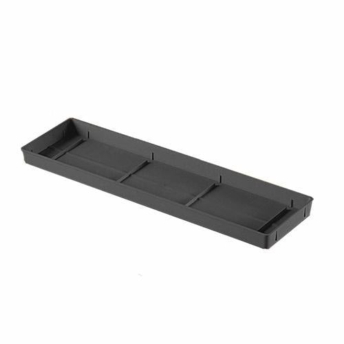 Euro3Plast Gerani Trough Tray H:3cm, W: 13cm, L:26cm Charcoal