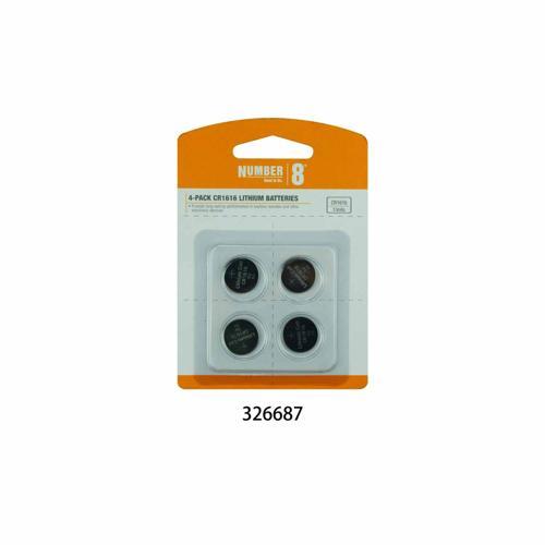 Number 8 Lithium Batteries CR1616 4 Pack