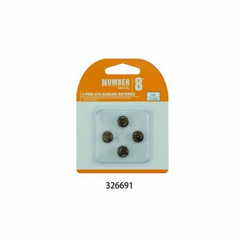 Number 8 Alkaline Batteries A76 4 Pack