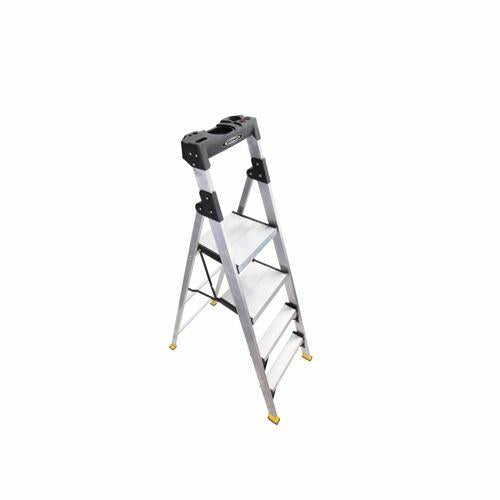 Werner Twin Platform Step Stool Ladder 4 Step Aluminium
