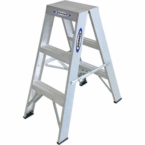 Werner Double-Sided Ladder 3 Step Aluminium