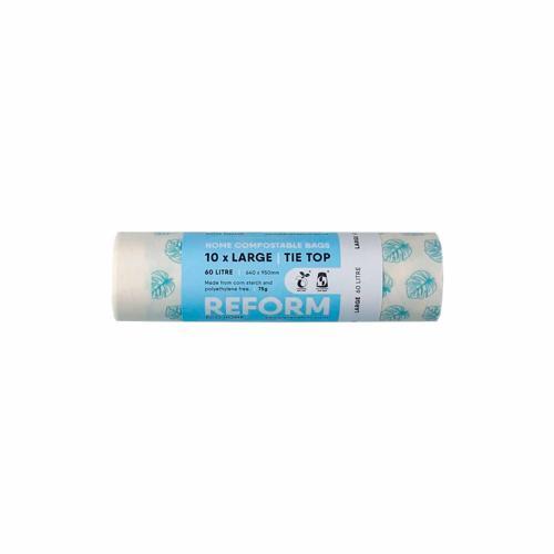 Compostable Home Bin Liner 60L White - Reform