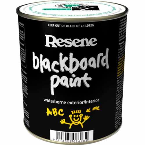 Blackboard Paint Waterborne Low Sheen 500ml Black - Resene