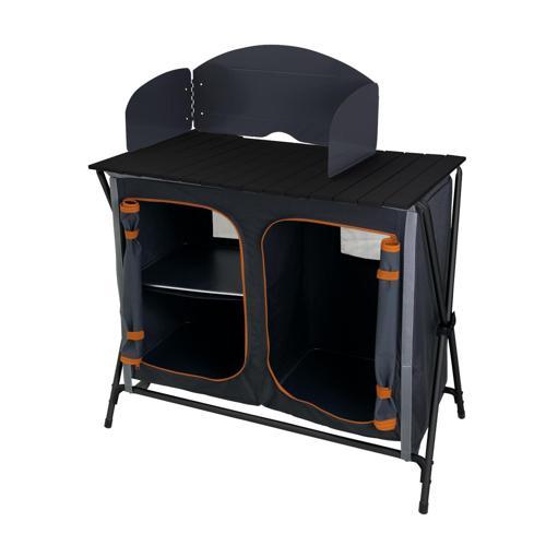 Kiwi Camping Kitchen And Pantry H: 1110mm, W:880mm, D: 510mm Black