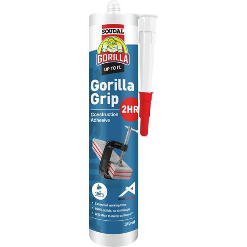 Grip 2 Hour Construction Adhesive 310ml Translucent - Gorilla