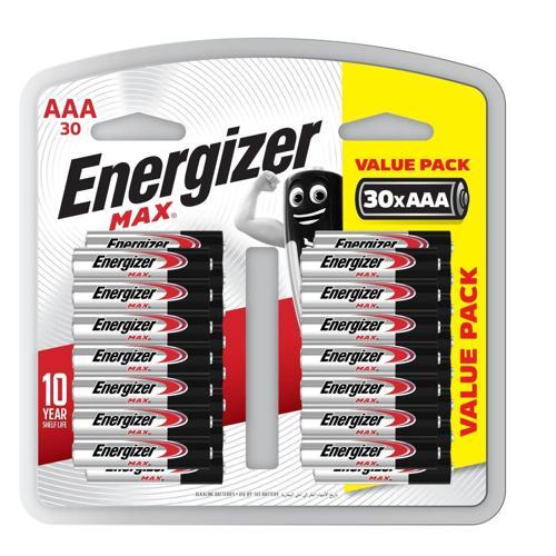 Energizer Max AAA Batteries 30 Pack